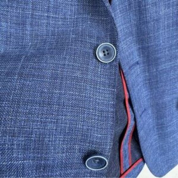 TailoRED Loro Piana Summertime Wool Silk Linen Sport Coat Blazer Blue size 40R - Picture 8 of 10